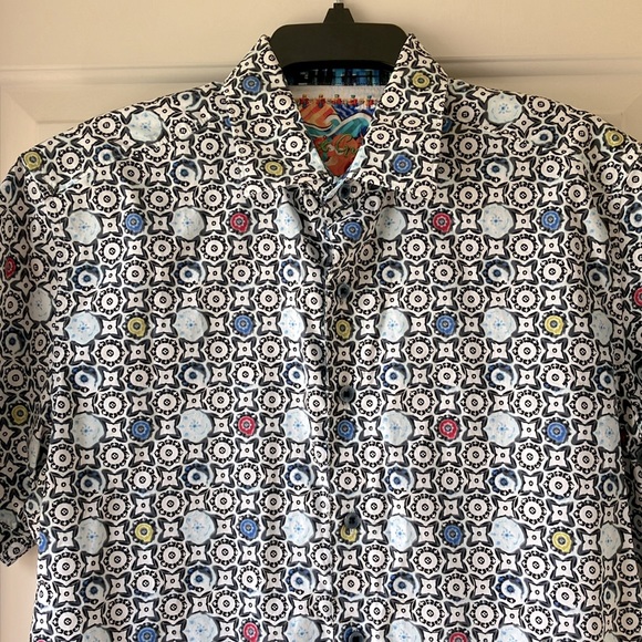 Robert Graham Men’s Short Sleeve Multicolor Shirt - Picture 2 of 7